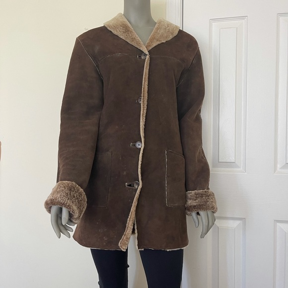 Owen Barry Genuine Shearling Coat Size Small - Picture 3 of 9